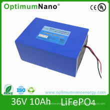 Over 2000 Times Lifecycle 36V 10ah LiFePO4 Battery for E-Bike